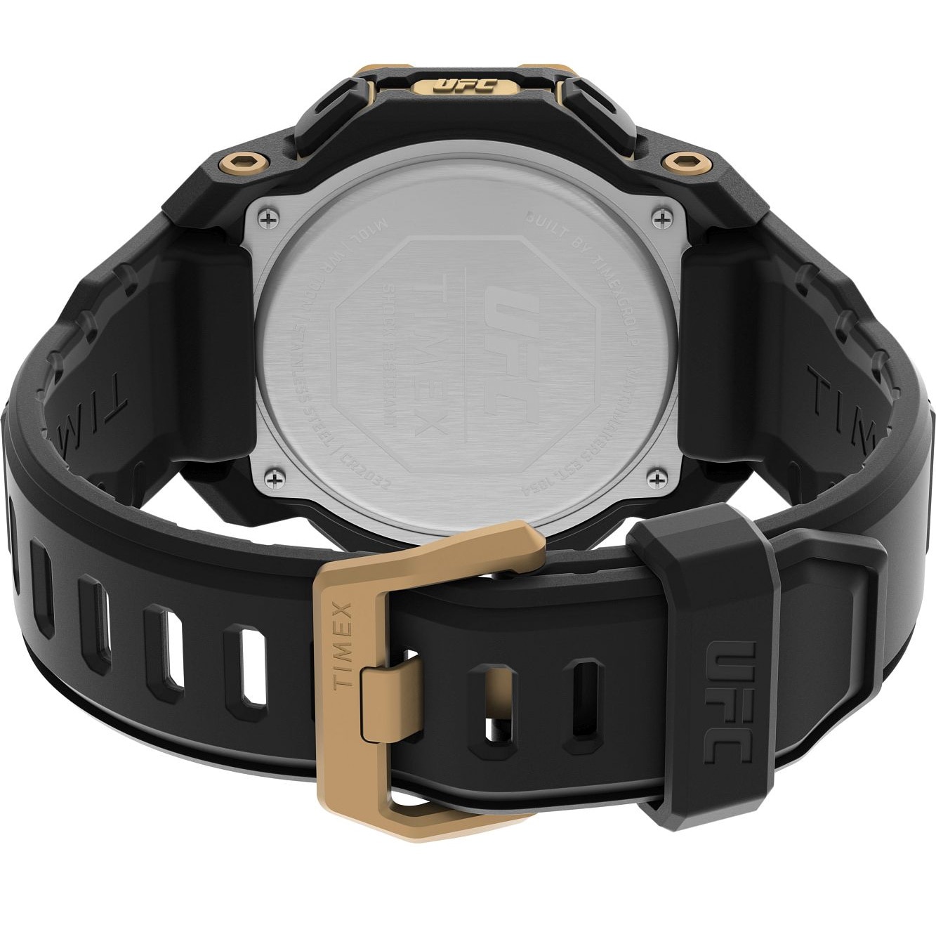 Ceas barbati UFC Strenght Knockout, Timex, Plastic/Cauciuc, Negru, 48mm ...