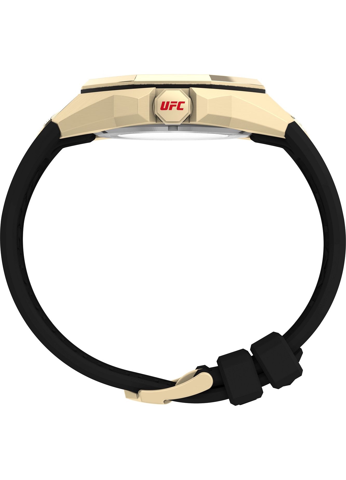 Ceas barbati UFC Street Pro Automatic, Timex, Inox/Silicon, Negru/Auriu ...
