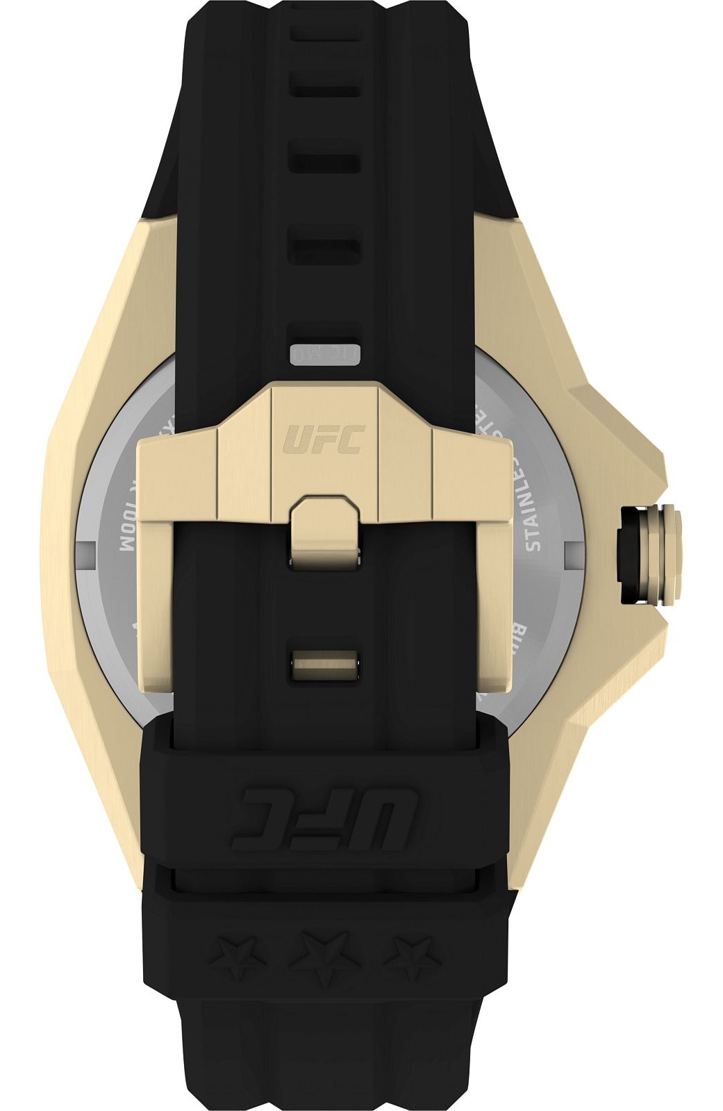 Ceas barbati UFC Street Pro Automatic, Timex, Inox/Silicon, Negru/Auriu ...