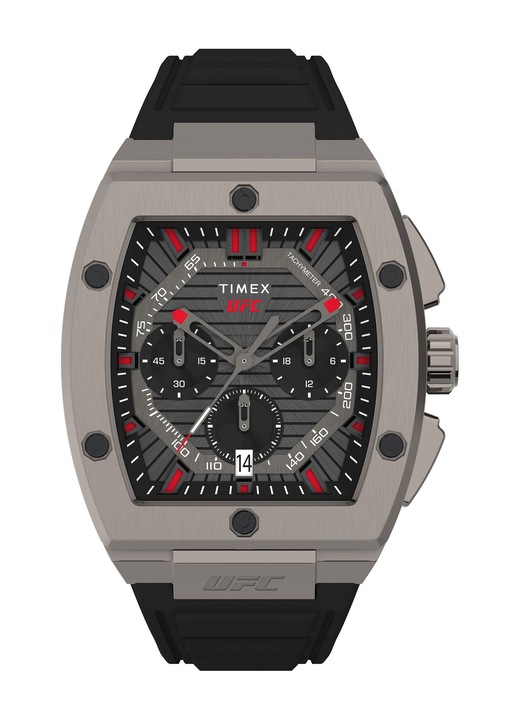 Мъжки часовник UFC Street Animal, Timex, Inox/Silicon, Черен, 51mm