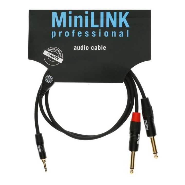 Cablu mufa mini Jack, Klotz, Negru