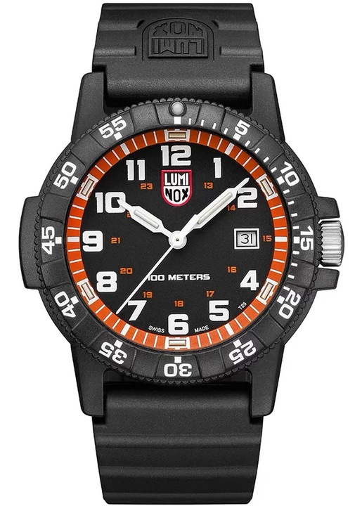 Мъжки кварцов часовник Luminox, черен, Черен, Силикон