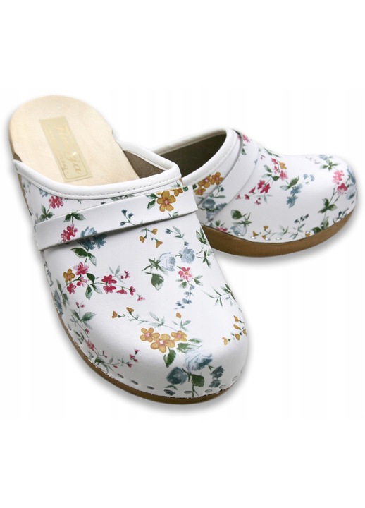 Saboti de dama, Ligpoll, PIELE, Alb, 41