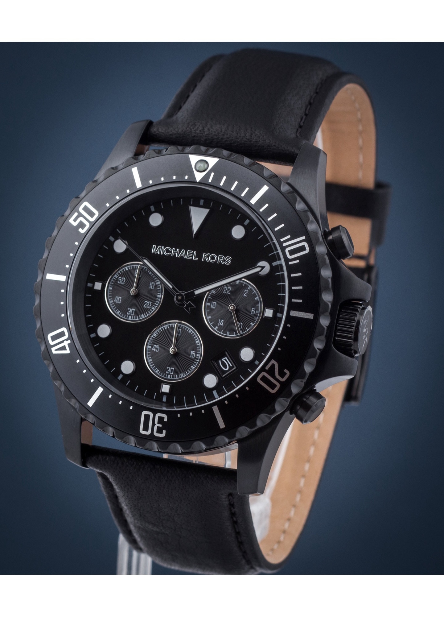 Мъжки часовник, Michael Kors, Кварц, Хронограф, Водоустойчив, Кожа ...