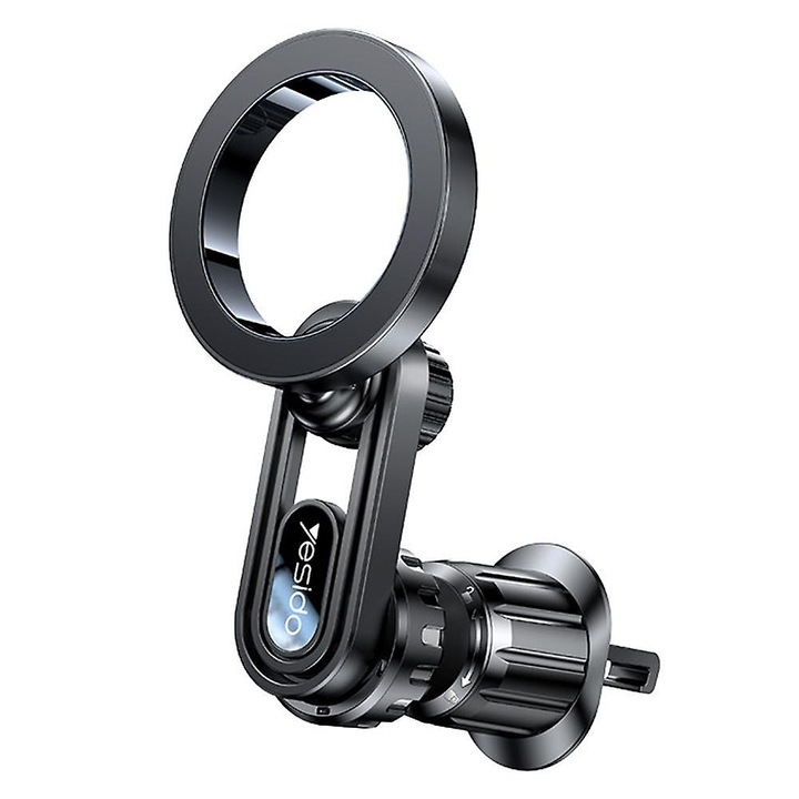 Mágneses tartó a telefonhoz, a szellőzőrácsot tartja, fekete