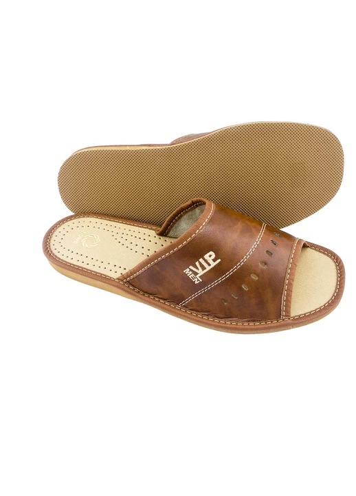 Papuci barbati, NOWO, Maro, Piele ecologica, Maro, 43