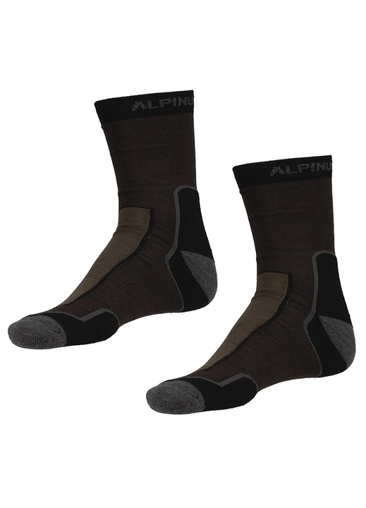 Мъжки чорапи, Alpinus, Полиамид, Черно/Кафяво, Черен/Кафяв, 35-38