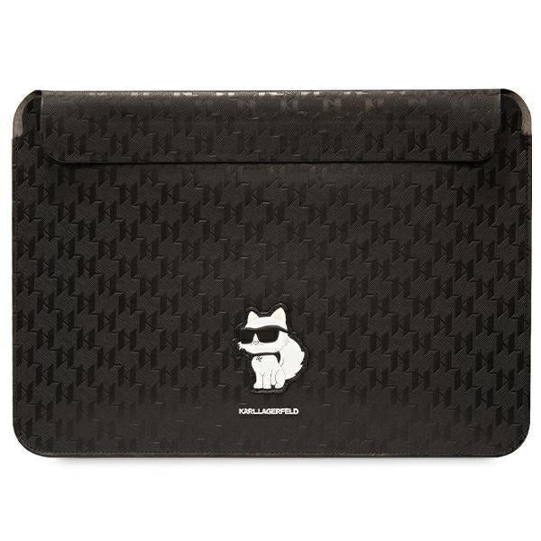 Husa Karl Lagerfeld Saffiano Monogram Choupette compatibila cu laptop 16 inch Black