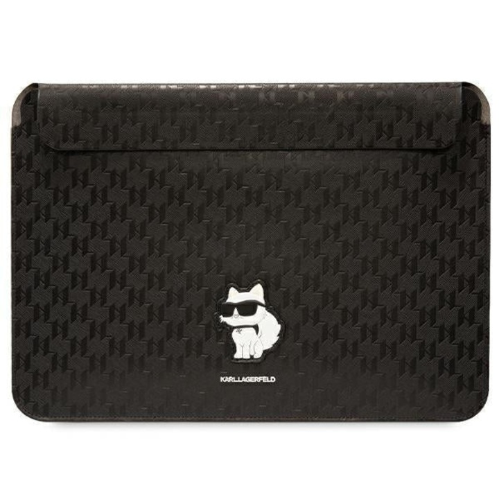 Husa Karl Lagerfeld Saffiano Monogram Choupette compatibila cu laptop 16 inch Black