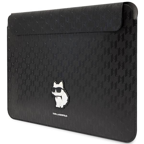 Husa Karl Lagerfeld Saffiano Monogram Choupette compatibila cu laptop 16 inch Black