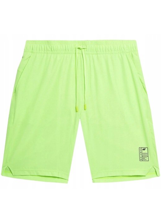 Pantaloni scurti de baie pentru barbati, 4F, Poliester, Verde neon, Verde