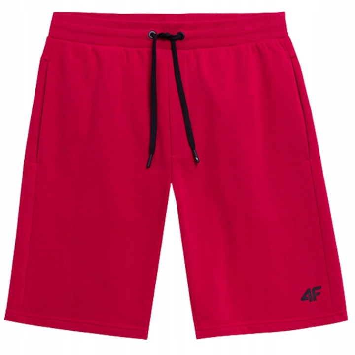 Pantaloni scurti sport pentru barbati, 4F, 4FSS23TSHOM156, Bumbac/Poliester, Rosu, Roz