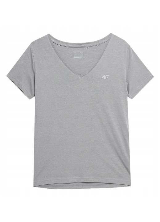 Tricou pentru dama din bumbac, 4F, Gri, S
