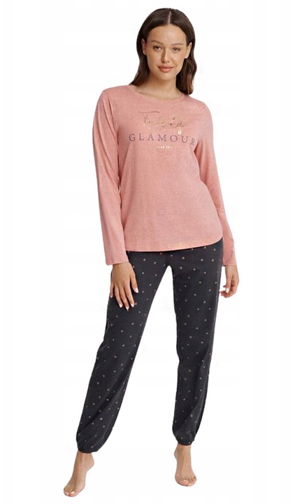 Pijamale dama, Henderson, Bumbac, Multicolor, XL