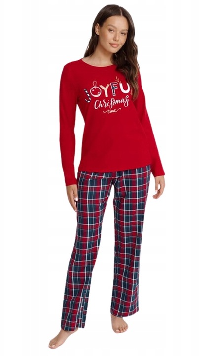 Pijamale dama, Henderson, Bumbac, Multicolor, XL