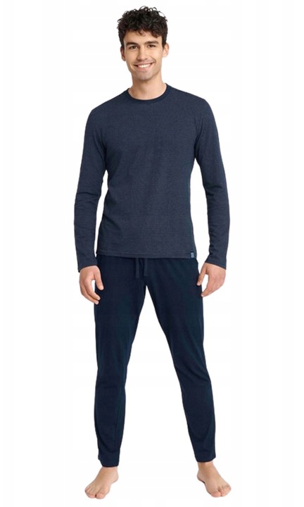 Pijamale pentru barbati, Henderson, Bumbac, Bleumarin, Bleumarin