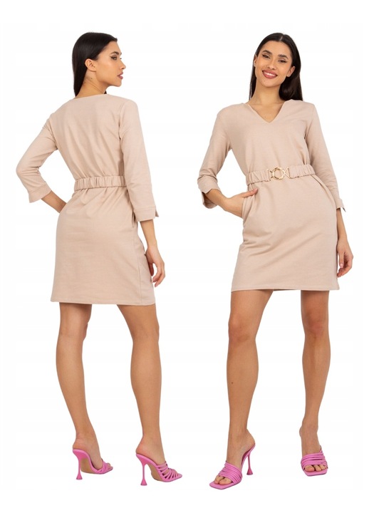 Rochie, Oh Bella, Bumbac, Bej