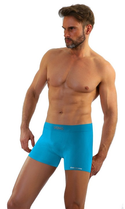 Boxeri barbati, Sesto Senso, Poliamida, Albastru, S-M INTL