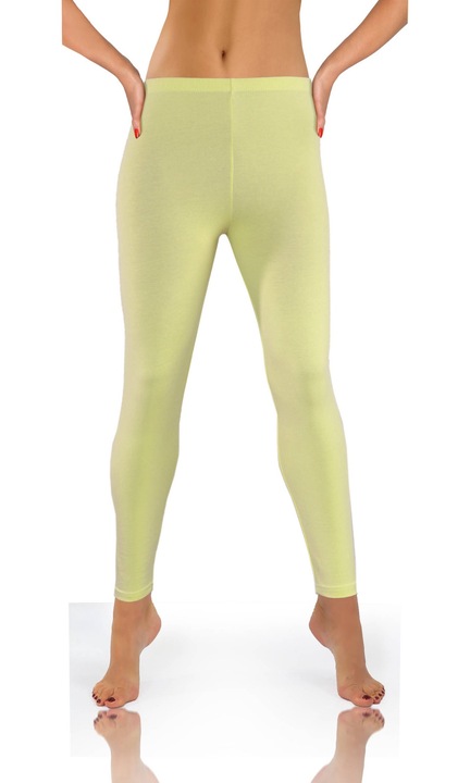 Legginsi dama Sesto Senso, galben, XL, material elastic, nepermeabili