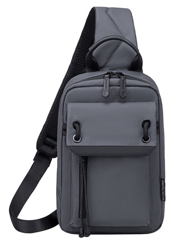 Geanta crossbody cu suport tableta, Arctic Hunter, 3L, Gri