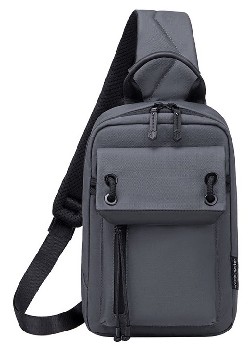 Geanta crossbody cu suport tableta, Arctic Hunter, 3L, Gri