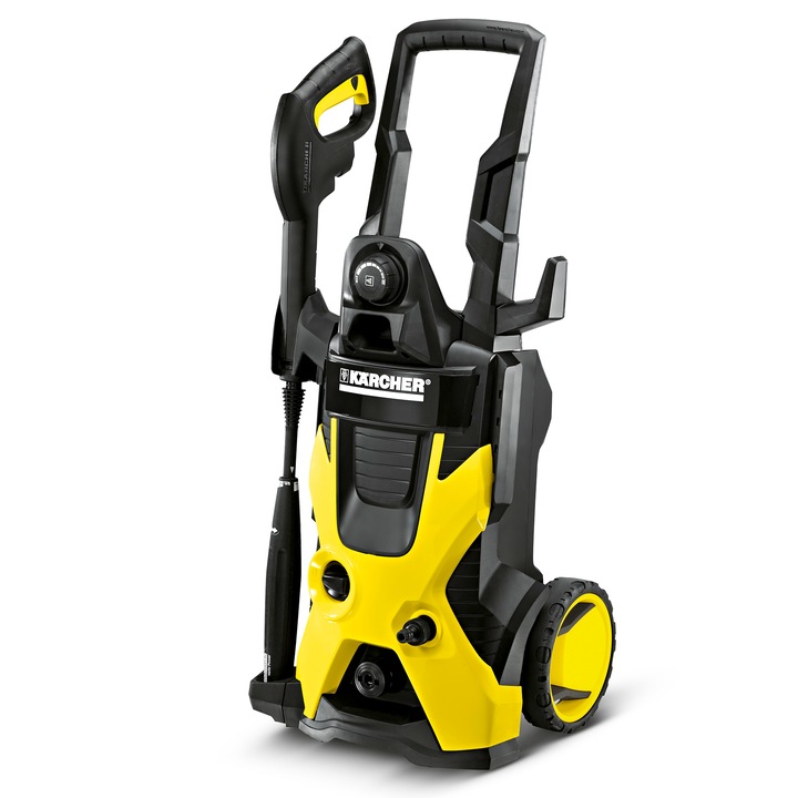 Aparat de spalat cu presiune Karcher K 5, putere 2100 W, presiune 145 bar, debit 500 l/h, motor racit cu apa,contine: furtun presiune 8 m + detergent 1 L + lance VarioPowerJet + lance jet rotativ