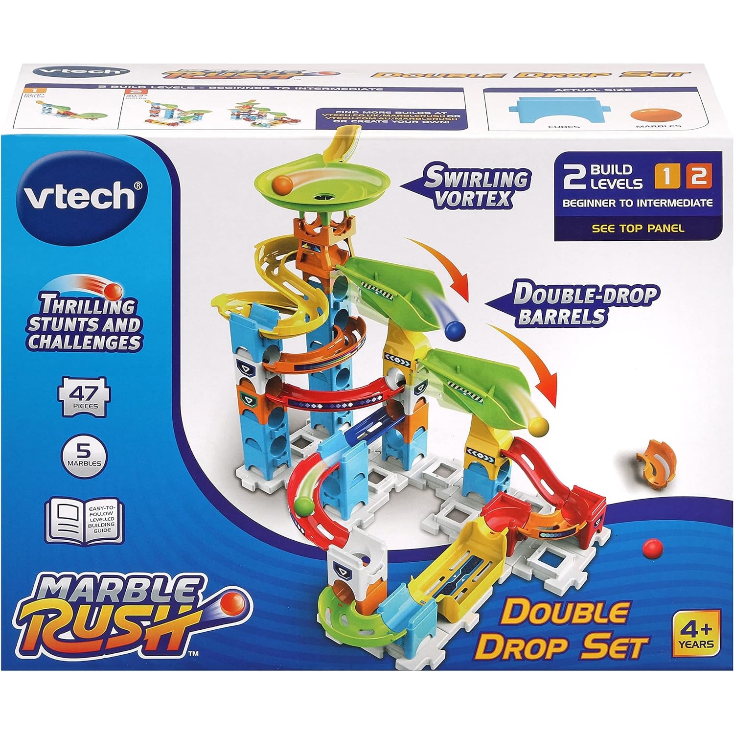 Комплект за игра, Vtech, Marble Rush, Двойна писта за спускане, 47 части -  eMAG.bg