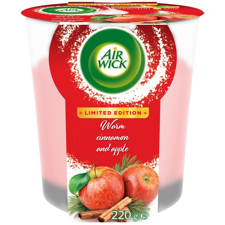 Air Wick gyertya - Meleg fahéj és alma 220g