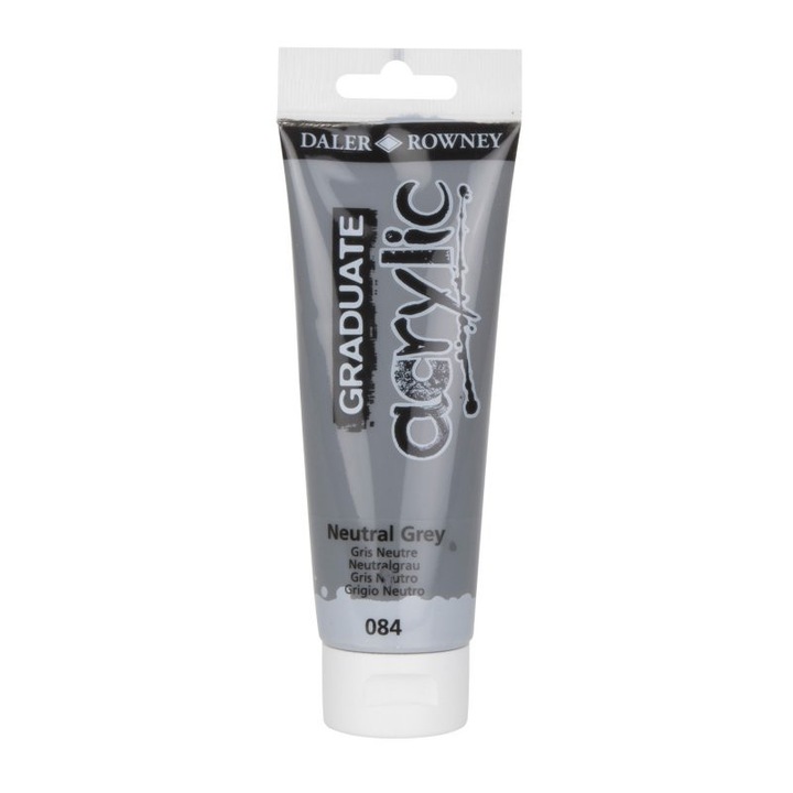 Vopsea acrilica, Daler Rowney, 120 ml, Gri