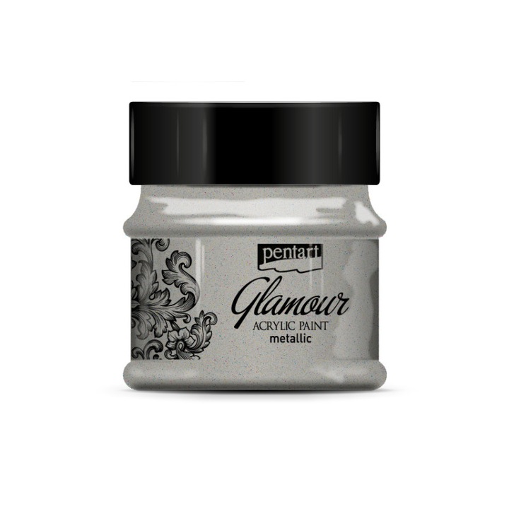 Pentart Glamour fémes akrilfesték 50 ml. - Platina