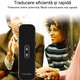 Traducator inteligent bidirectional online Bluetooth 72DESI, 104 de limbi, traducere foto, vocala si scrisa, inregistrare vocala, difuzor dual, carcasa neagra + Incarcator 5V