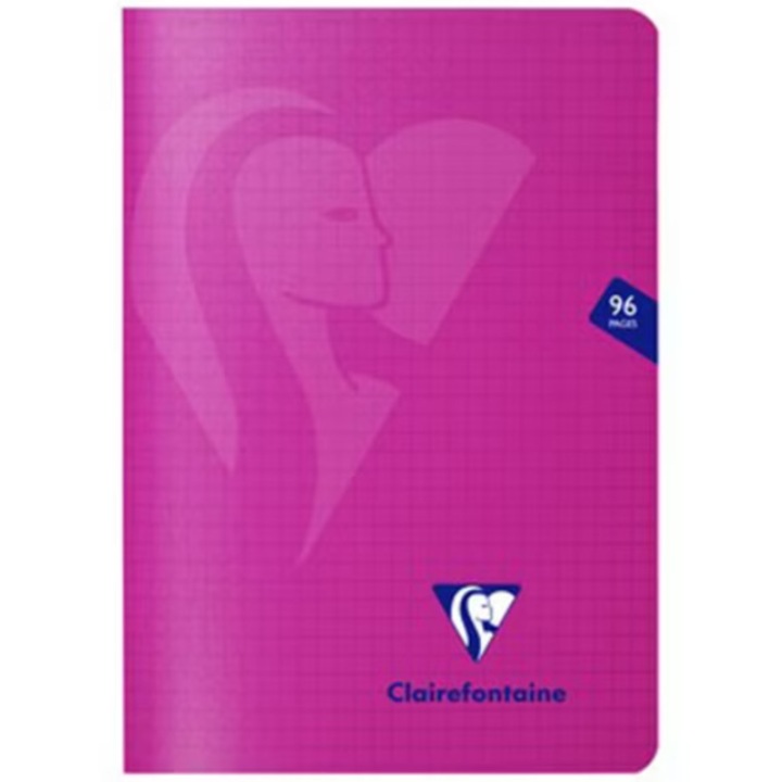 Caiet capsat A4 Clairefontaine Mimesys, 48 file, 29,7 x 21 cm, Matematica, Mov