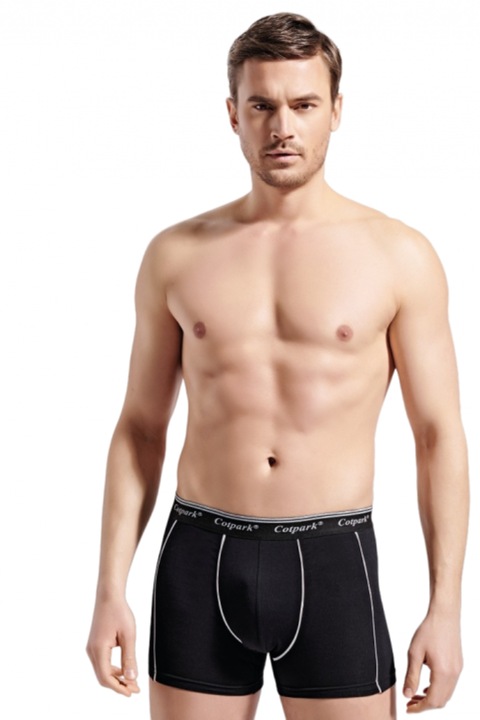 Boxeri Barbati, Raul, alb, bumbac, S INTL, Negru