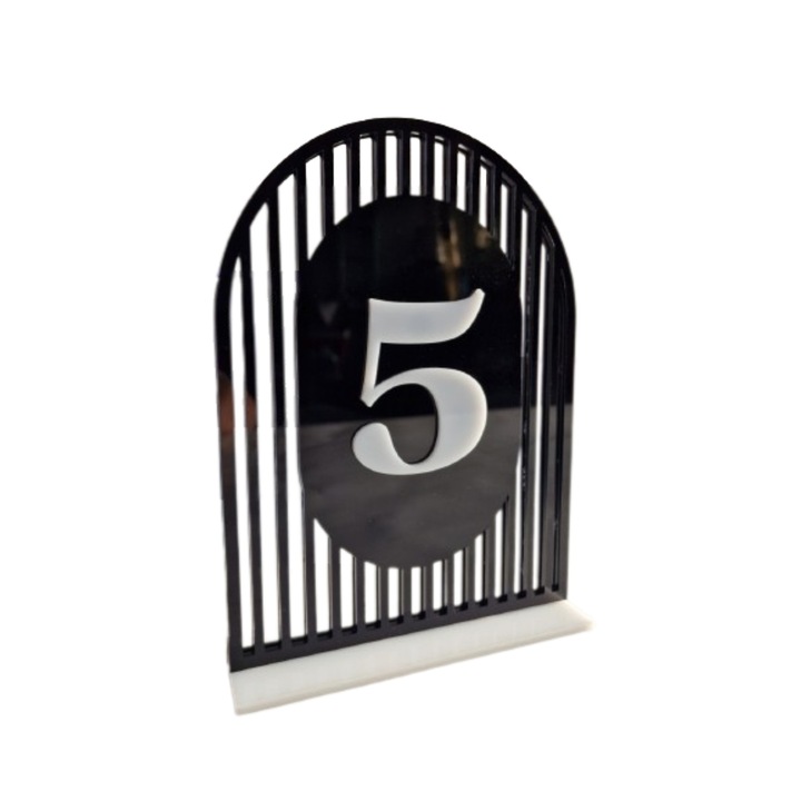 Set numere masa, plexiglas, 12 buc, 218x160 mm
