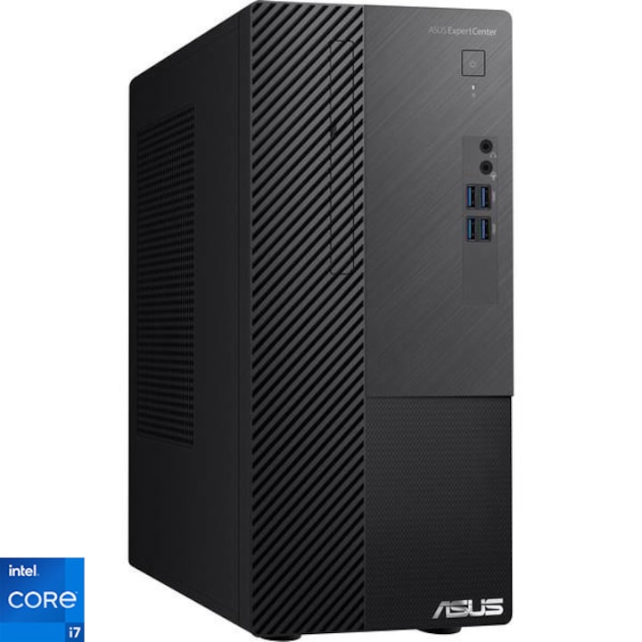 Настолен компютър ASUS D500MD-CZ-7127000020, Intel® Core™ i7-12700, 16GB DDR4, 512GB SSD, Intel® UHD Graphics 770, Без ОС, Черен