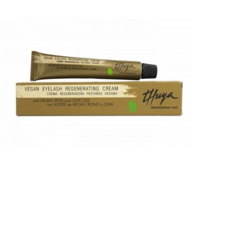 Regeneráló krém szempillákra és szemöldökökre argánolajjal, ricinusolajjal és olívaolajjal, 15 ml, Thuya Vegan Line