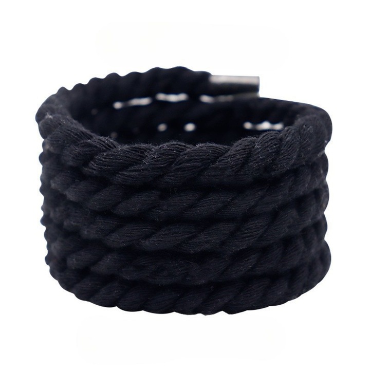 Sireturi funie rasucita - rope laces negru 160 cm