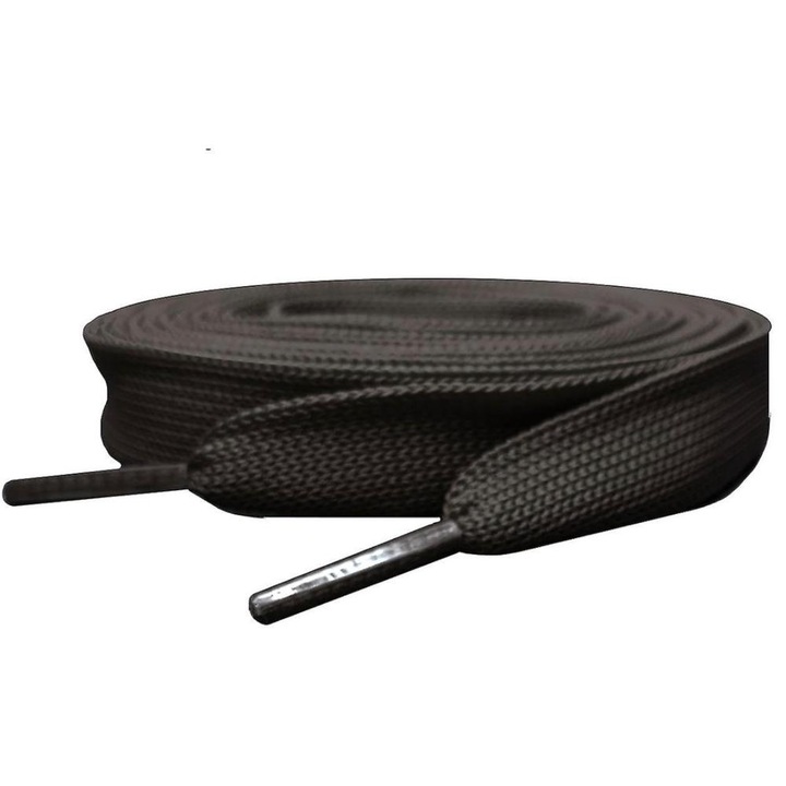 Sireturi late 14 mm tip Alexander McQueen, 110 cm, negru
