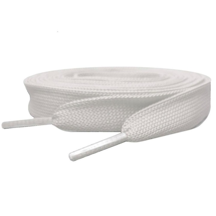 Sireturi late 14 mm tip Alexander McQueen, 110 cm, alb