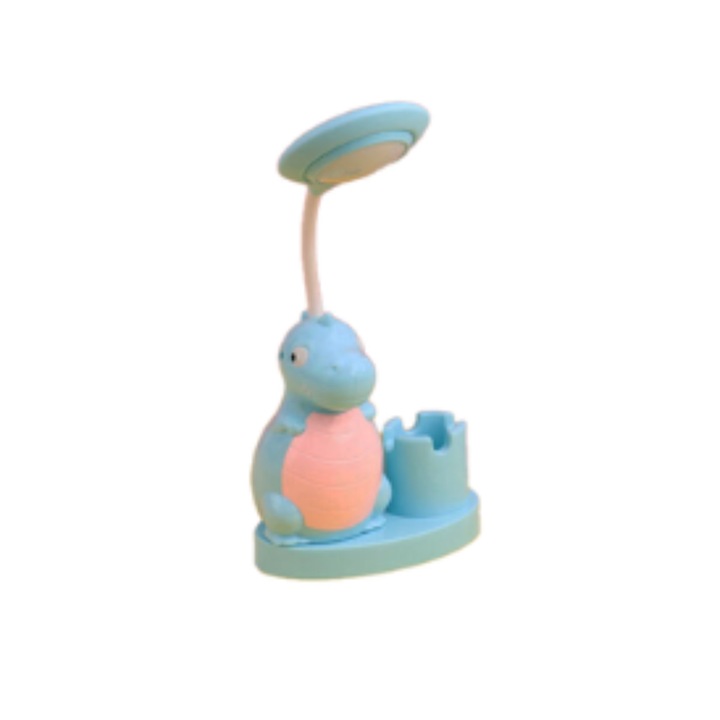 Lampa de birou RDC137 LED, USB, forma dinozaur, albastru