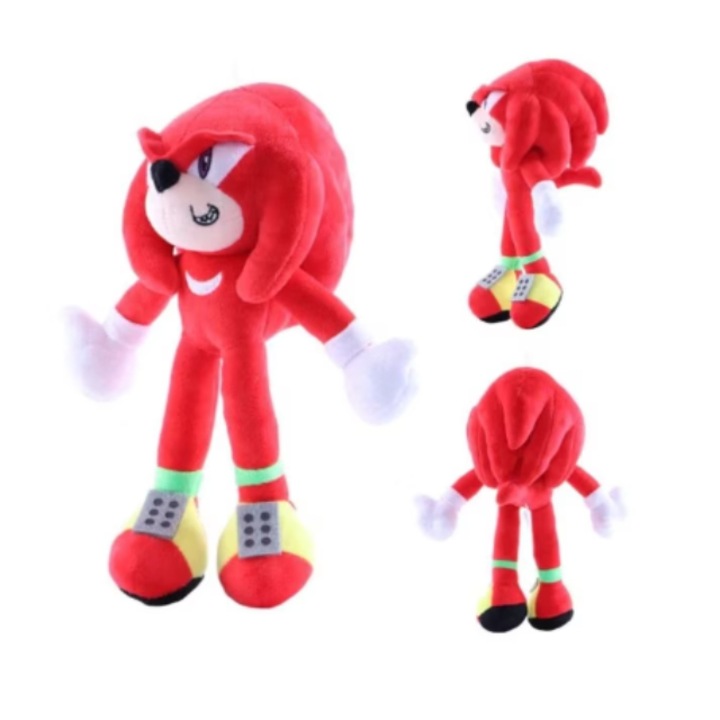 Плюшена играчка Таралеж Соник, червена, 28-30см, звукови функции