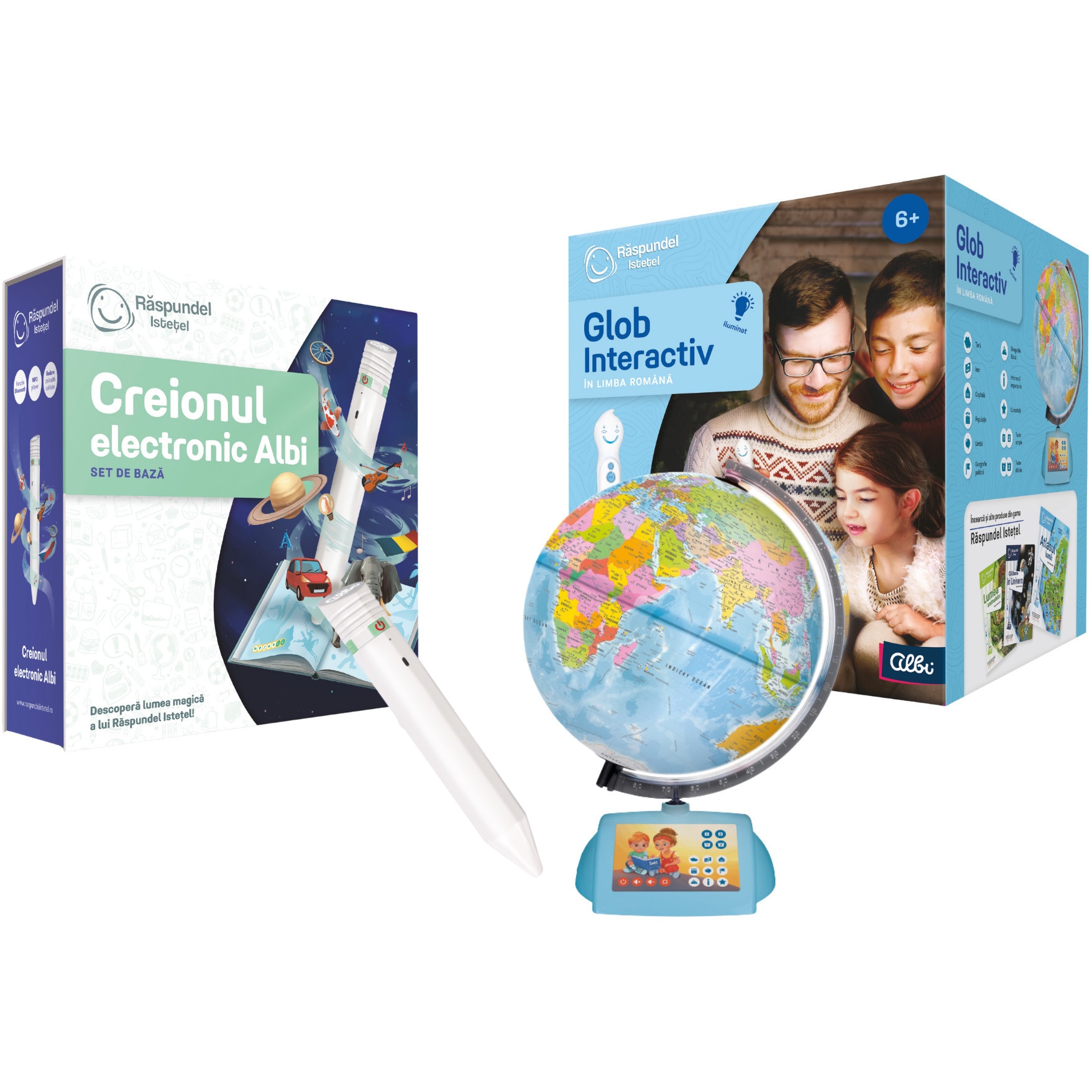 Pachet Raspundel Istetel - Glob interactiv + Creion interactiv Albi 2.0
