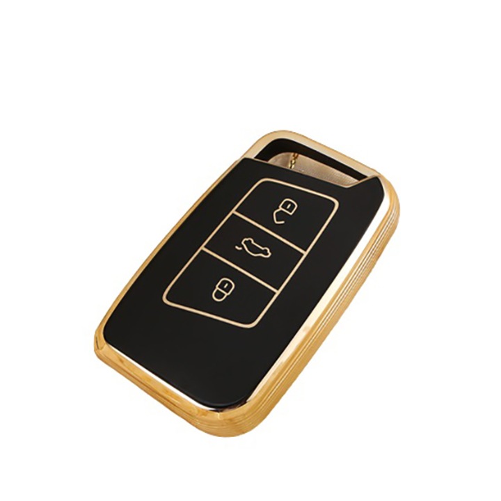 Husa negru pentru cheie smart VW Passat B8 Tiguan 2 Polo Skoda Octavia Superb A7 Kodiaq Seat Ateca