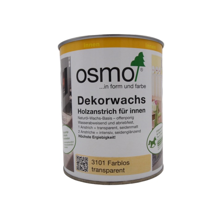 Ceara lichida de interior pentru moblier si jucarii din lemn, Osmo, Dekorwachs, transparent, semi-mat, 750 ml