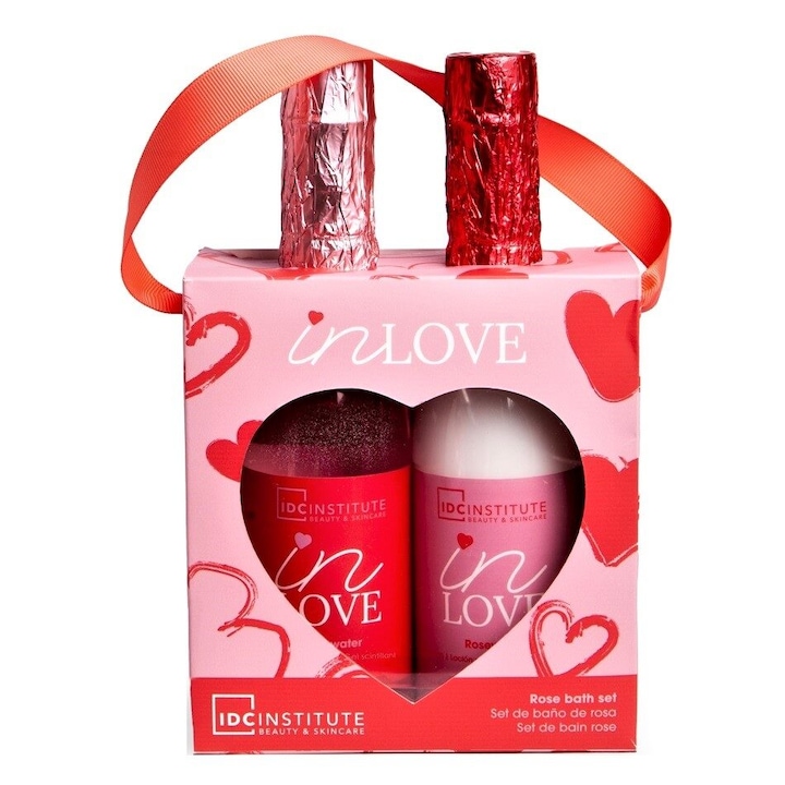 Комплект душ гел и лосион за тяло In Love Rose, IDC Institute 42514, 540 ml