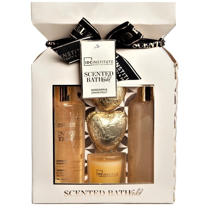 Комплект за грижа за тялото Scented Bath Gold, IDC Institute, 42502, 360 ml