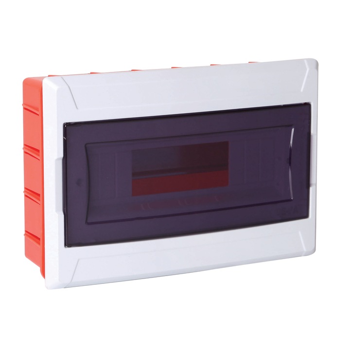 Anco Süllyesztett biztosítéktábla ajtóval, 1 x 12, IP40, fém C biztosíték sínnel, Lakáselosztó, Elosztó doboz, kiselosztó, Lakás elosztó