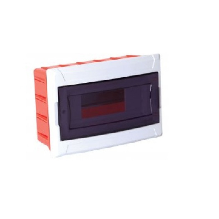 Anco Süllyesztett biztosítéktábla ajtóval, 1 x 4, IP40, fém C biztosíték sínnel, Lakáselosztó, Elosztó doboz, kiselosztó, Lakás elosztó