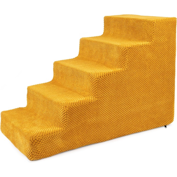 BoutiqueZOO, Scari pentru caini, L 75 x 40 x 50 cm, mustar, material plusat