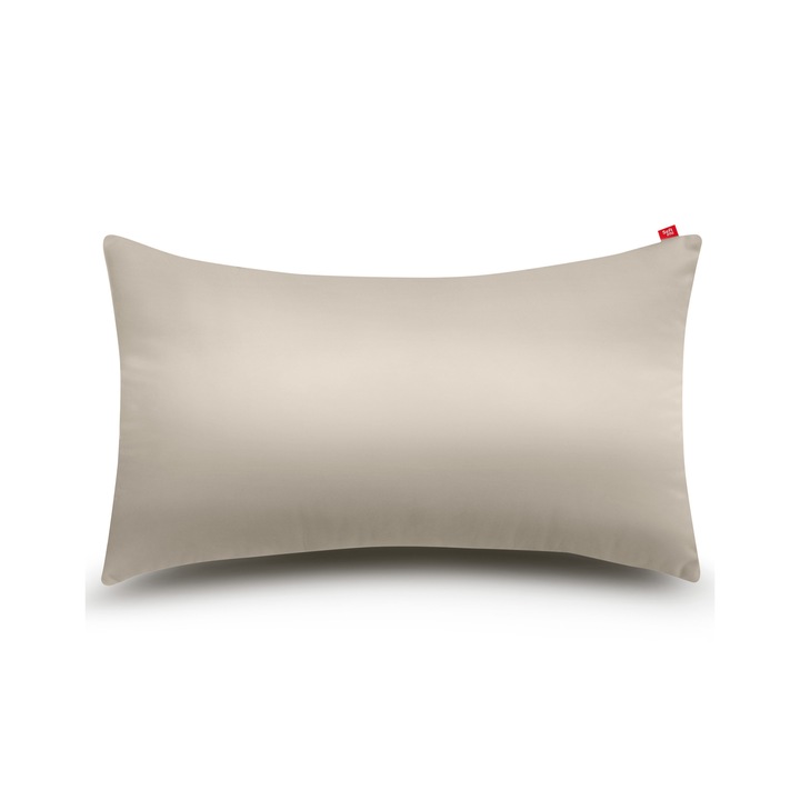 Fata de perna decorativa 30 x 50 cm Crem, Softimi, antialergenica, capitonata, 100% catifea, fermoar, antialergenica, placuta la atingere, certificat OEKO-TEX
